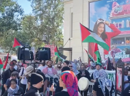 Pro-Palestinian protesters swarm The Grove